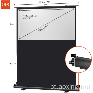 180x102cm Piso Standing Water Material Projector Screen 4K